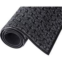 Tire-Track Entrance Mat, Wiper/Scraper, 4' x 6' x 3/8", Charcoal Nassau Supply