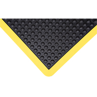 Tapis antifatigue en d&ocirc;me, &agrave; bulles, 2' x 3' x 1/2", Noir, Caoutchouc Nassau Supply