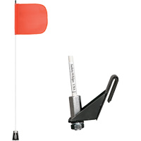 Tiges de s&eacute;curit&eacute; pour travaux l&eacute;gers Safety Whip, Fixation Fen&ecirc;tre, Hauteur 5', Orange Nassau Supply