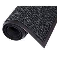 Astro-Plus Mat, Polyethylene, Scraper Type, Textured Pattern, 3-3/10' x 4', Charcoal Nassau Supply