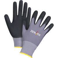 Gants ZX-1 de premi&egrave;re qualit&eacute; compatibles avec les &eacute;crans tactiles, 9/Grand, R&ecirc;vetement Nitrile/Mousse de nitrile, Calibre 15, Enveloppe en Nylon Nassau Supply