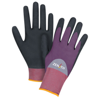 Gants enduits de premi&egrave;re qualit&eacute; ZX-2, 7/Petit, R&ecirc;vetement Nitrile/Mousse de nitrile, Calibre 18, Enveloppe en Nylon Nassau Supply