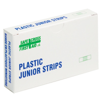 Junior Strips Bandages, Rectangular/Square, 1-1/2", Plastic, Non-Sterile Nassau Supply