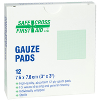 Gauze , Pad, 3" L x 3" W, Sterile, Medical Device Class 1 Nassau Supply