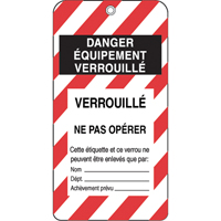 Lockout Tags, Plastic, 3" W x 5-3/4" H, French SE343 | Nassau Supply