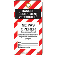 Lockout Tags, Plastic, 3" W x 5-3/4" H, French SE344 | Nassau Supply