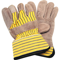 Gants d'ajusteur avec paume double, Grand, Paume en Cuir de vache refendu, Doublure en Coton Nassau Supply