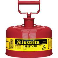 Safety Cans, Type I, Steel, 1 US gal., Red, FM Approved/UL/ULC Listed Nassau Supply