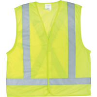 Veste de s&eacute;curit&eacute; pour la circulation, Jaune lime haute visibilit&eacute;, Grand, Polyester Nassau Supply