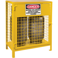 Gas Cylinder Cabinets, 2 Cylinder Capacity, 30" W x 17" D x 37" H, Yellow Nassau Supply