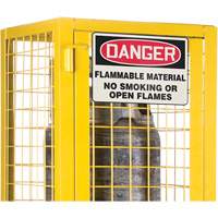 CSA-Compliant Gas Cylinder Safety Cabinet, 2 Cylinder Capacity, 17" W x 17" D x 69" H, Yellow Nassau Supply