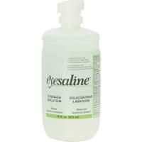 Saline Eyewash Bottles, Full Bottle, 16 oz. Nassau Supply