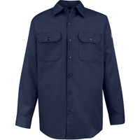 Flame-Resistant Work Shirts, Small, Navy Blue Nassau Supply