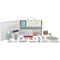 Trousses de premiers soins standards pour le bureau, Dispositif m&eacute;dical Classe 1, Boîte en m&eacute;tal Nassau Supply