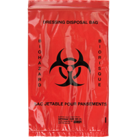 Infectious Waste Bags, Infectious Waste, 9" L x 6" W, 25 /pkg. SEE694 | Nassau Supply