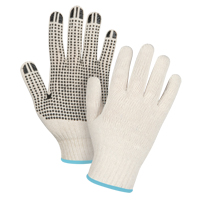 Lightweight Dotted String Knit Gloves, Poly/Cotton, Single Sided, 7 Gauge, X-Large SDS947 | Nassau Supply