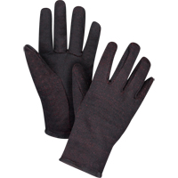 Jersey Gloves, Large, Brown, Red Fleece, Slip-On SEE949 | Nassau Supply