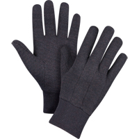 Jersey Gloves, Large, Brown, Unlined, Knit Wrist SEE950 | Nassau Supply