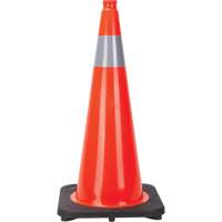 Traffic Cone, 28", Orange, 4" Reflective Collar(s) Nassau Supply