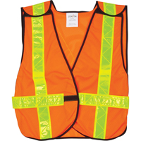 Standard-Duty Safety Vest, High Visibility Orange, Medium, Polyester SEF093 | Nassau Supply