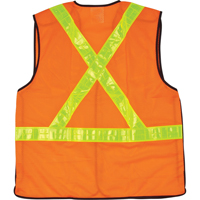 5-Point Tear-Away Traffic Safety Vest, High Visibility Orange, Medium, Polyester, CSA Z96 Class 2 - Level 2 SEF097 | Nassau Supply