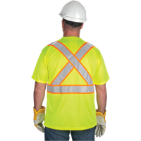 CSA Compliant T-Shirt, Polyester, Medium, High Visibility Lime-Yellow Nassau Supply