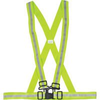 Standard-Duty Safety Harness, High Visibility Lime-Yellow, Silver Reflective Colour, Medium SEF117 | Nassau Supply