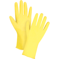 Canary Yellow Chemical-Resistant Gloves, Size 7, 12" L, Latex, Flock-Lined Inner Lining, 15-mil SHF670 | Nassau Supply
