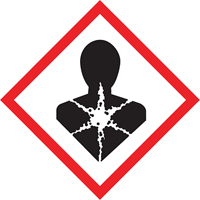 GHS Pictogram Labels, Vinyl, Roll, 4" L x 4" W Nassau Supply
