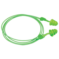 Glide&reg; Trio Reusable Earplugs, Corded, Bulk - Loose, 27 dB NRR, One-Size Nassau Supply
