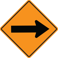 Arrow Roll-Up Temporary Conditions Sign , 24" x 24", Vinyl, Pictogram SEH885 | Nassau Supply