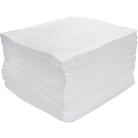 Feuilles absorbantes souffl&eacute;es de premi&egrave;re qualit&eacute;, Huile seulement, 15" x 17", 25 gal. d'absorption Nassau Supply