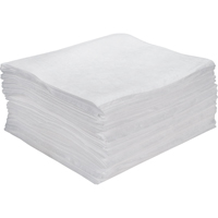 Feuilles absorbantes souffl&eacute;es de premi&egrave;re qualit&eacute;, Huile seulement, 15" x 18", 15 gal. d'absorption Nassau Supply