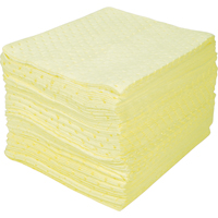 Premium Bonded Sorbent Pads, Hazmat, 15" x 18", 30 gal. Absorbancy Nassau Supply