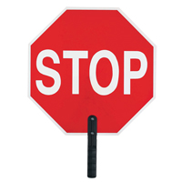 "Stop" Traffic Sign, 18" x 18", Plastic, English with Pictogram Nassau Supply
