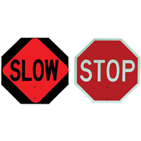Double-Sided "Stop/Slow" Traffic Control Sign Nassau Supply