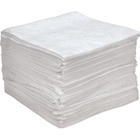 Feuilles absorbantes antistatiques de premi&egrave;re qualit&eacute;, Huile seulement, 15" x 18", 25 gal. d'absorption Nassau Supply