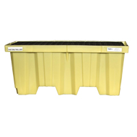 Nestable 2-Drum Poly-Spillpallet With Drain, 66 US gal. Spill Capacity, 51" x 26" x 21" Nassau Supply