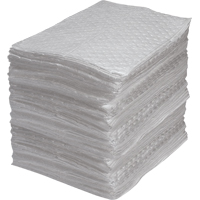 Industrial-Grade Fine Fibre Sorbent Pads, Oil Only, 15" x 17", 40 gal. Absorbancy Nassau Supply