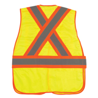 Flame-Resistant Surveyor Vest, High Visibility Lime-Yellow, X-Large, Polyester, CSA Z96 Class 2 - Level 2 SGF142 | Nassau Supply