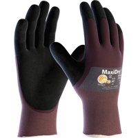 MaxiDry&reg; Gloves, Medium, Foam Nitrile Coating, 18 Gauge, Nylon Shell Nassau Supply