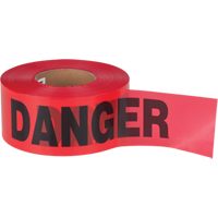 "Danger" Barricade Tape, Bilingual, 3" W x 1000' L, 1.5 mils, Black on Red SEK399 | Nassau Supply
