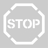 Floor Marking Stencils - Stop, Pictogram, 20" x 20" SEK519 | Nassau Supply