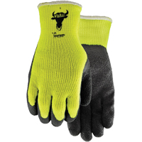 330 Visibull Gloves, 7/Small, Rubber Latex Coating, Polyester Shell Nassau Supply