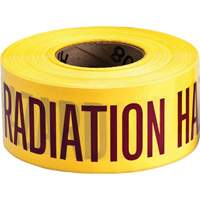 Barricade Tape, English, 3" W x 1000' L, 3 mils, Magenta on Yellow Nassau Supply