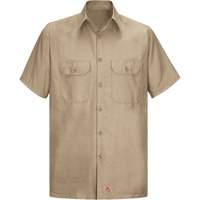 Short Sleeve Ripstop Shirt, Men's, 3X-Large, Khaki SEU252 | Nassau Supply