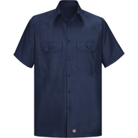 Short Sleeve Ripstop Shirt, Men's, 3X-Large, Navy Blue SEU270 | Nassau Supply