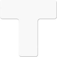 Marqueurs all&eacute;g&eacute;e/5S Armor Stripe, T, 6" lo x 6" la, Blanc, Plastique Nassau Supply