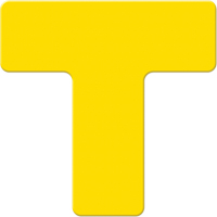Marqueurs all&eacute;g&eacute;e/5S Armor Stripe, T, 6" lo x 6" la, Jaune, Plastique Nassau Supply