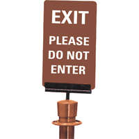 "Exit: Please Do Not Enter" Crowd Control Sign, 11" x 7", Plastic, English SG132 | Nassau Supply